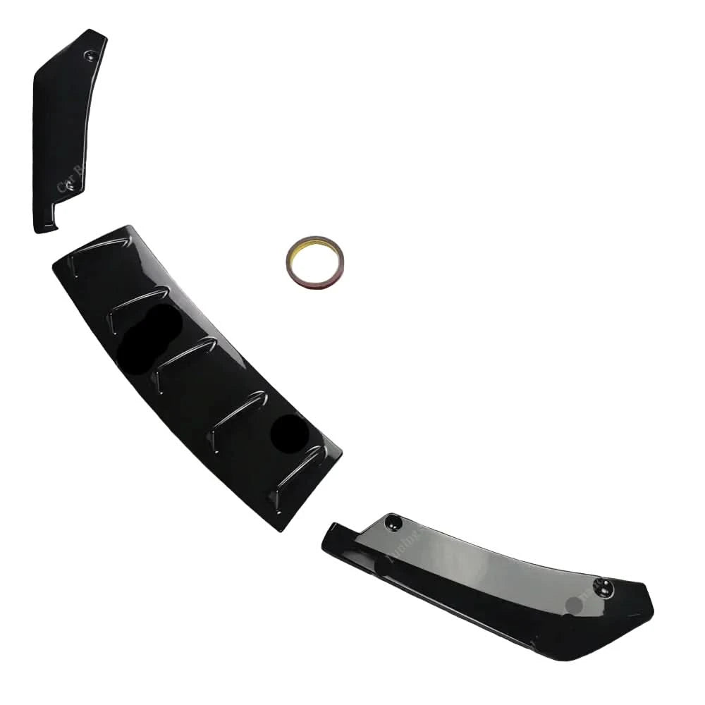 BMW E46 M-Sport Rear Bumper Diffuser & Side Splitter Set – Gloss Black ABS (1999–2005)