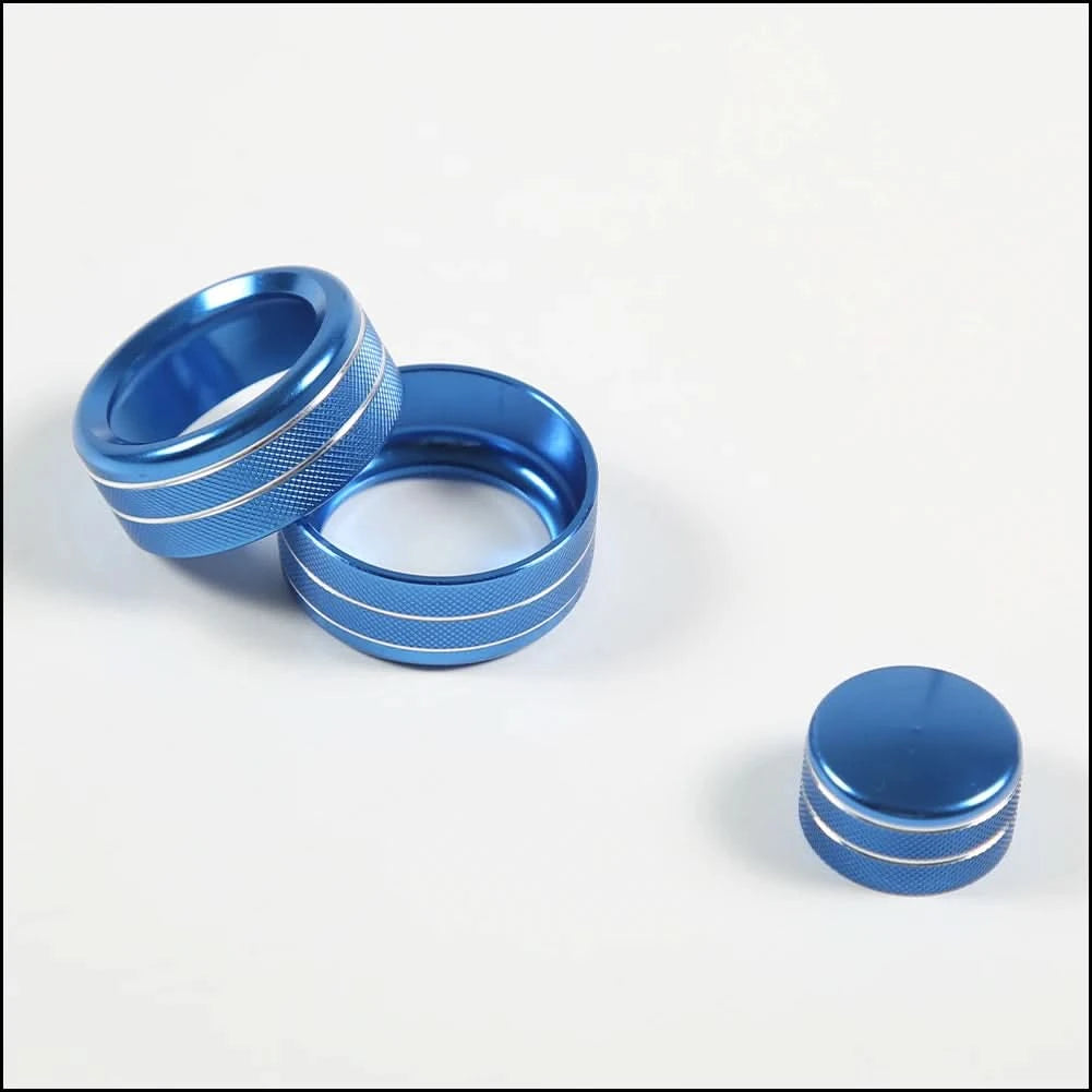 Corvette C6 Aluminum Climate Control Knob Rings – Interior Trim Upgrade (2007–2013, 3-Piece Set)