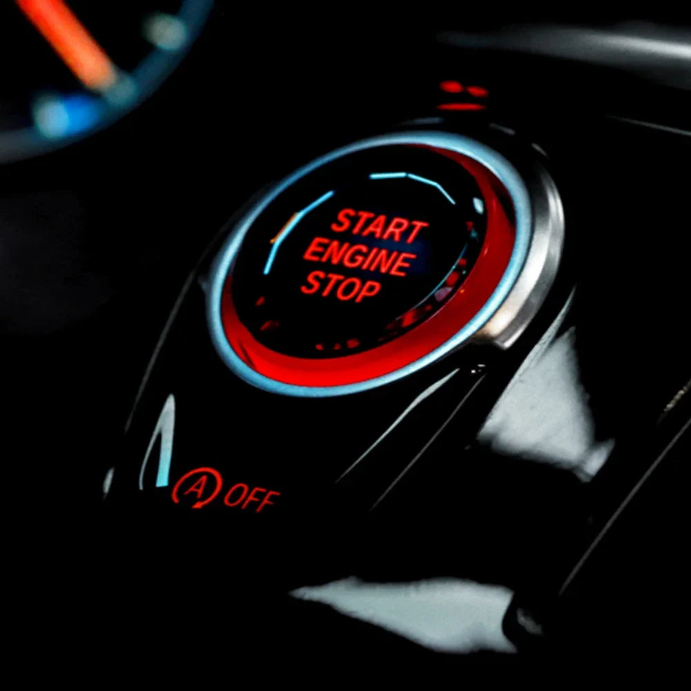 Crystal Engine Start Stop Button Cover for BMW E-Chassis Models – Interior Trim Upgrade