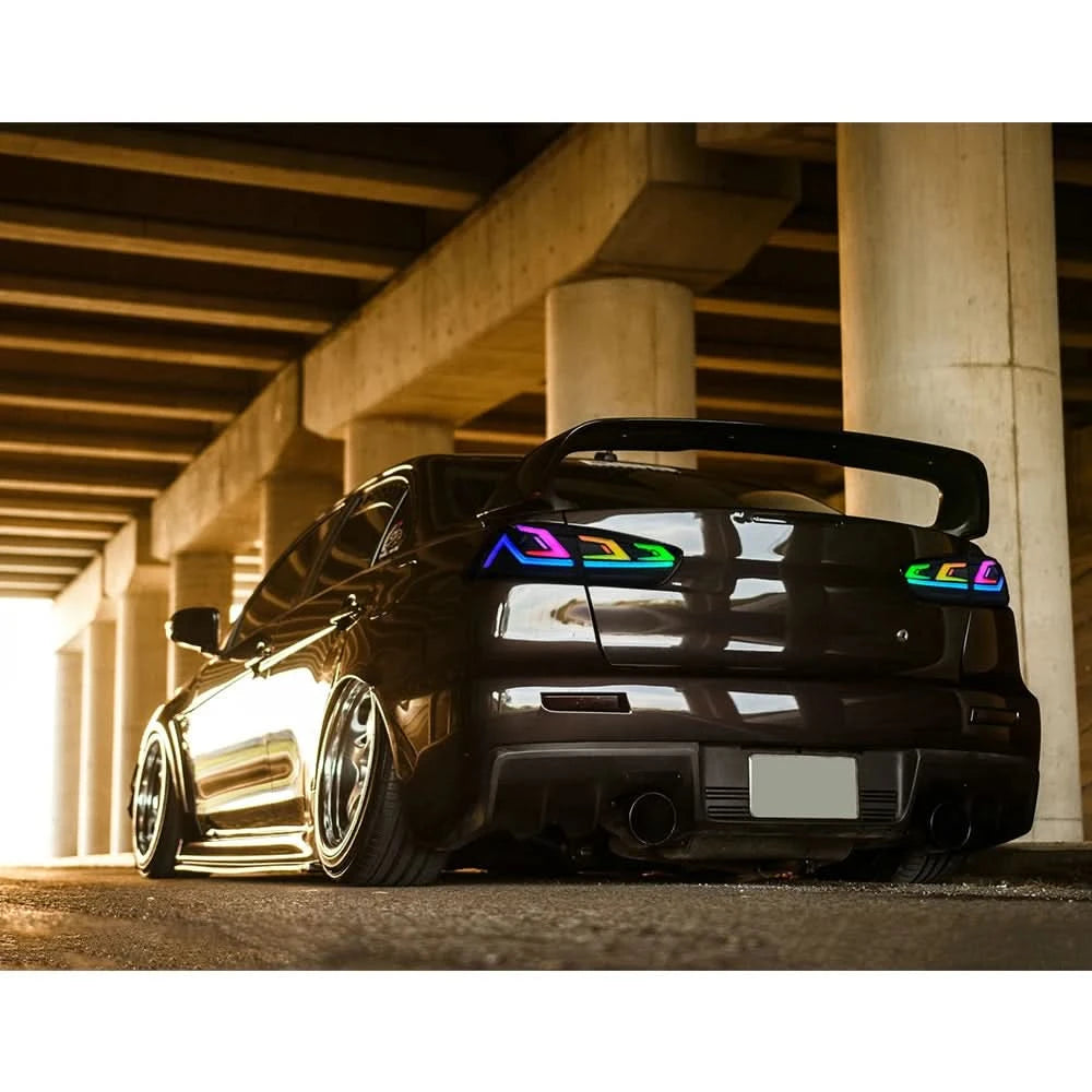 Mitsubishi Lancer RGB LED Tail Lights – Rear Brake, Fog & Running Light Assembly (2008–2018)