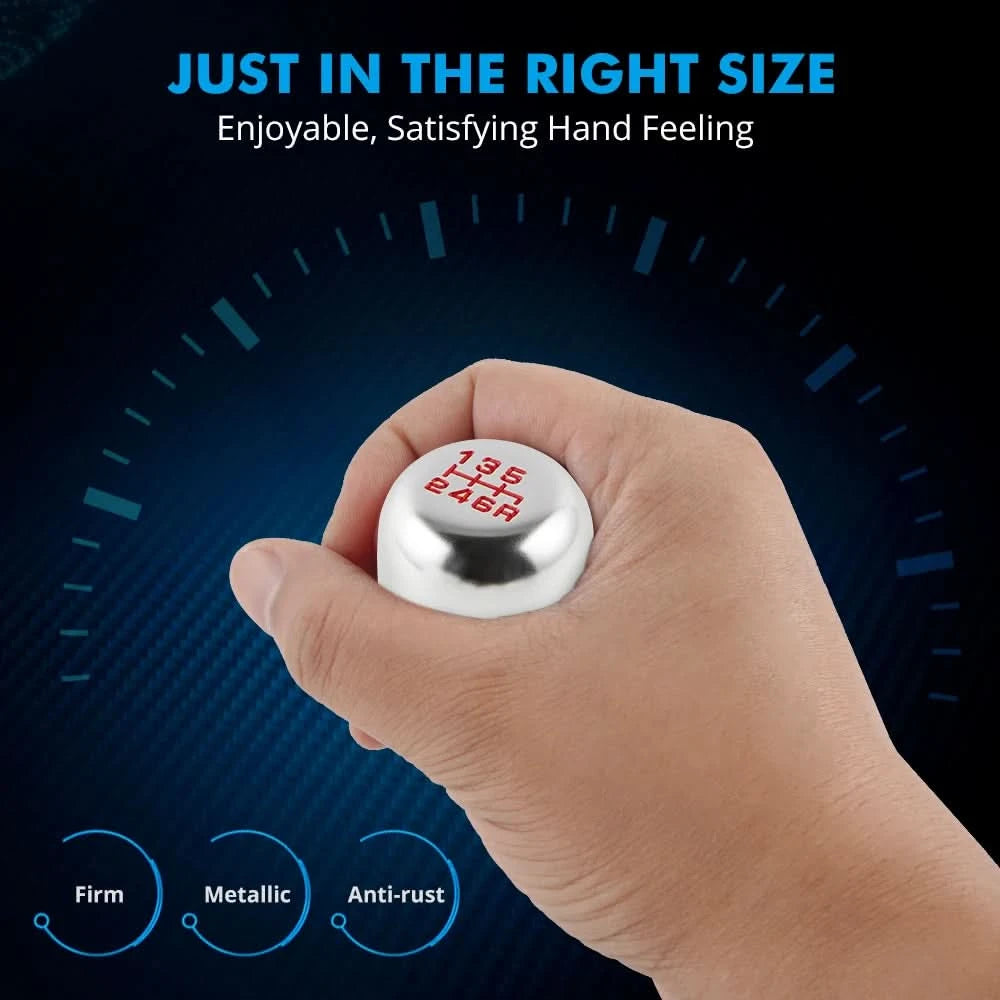 Universal 6-Speed Aluminum Shift Knob – CNC Machined with 8mm, 10mm & 12mm Adapters
