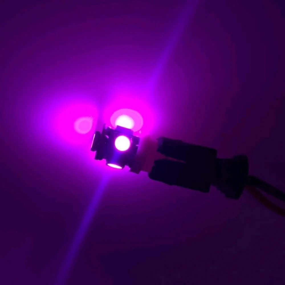 T10 LED Interior Bulbs (Pink/Purple) – 12V W5W 194 168 158 5050 SMD Car Dome, Map, Tail & Side Marker Light Set (10PCS)