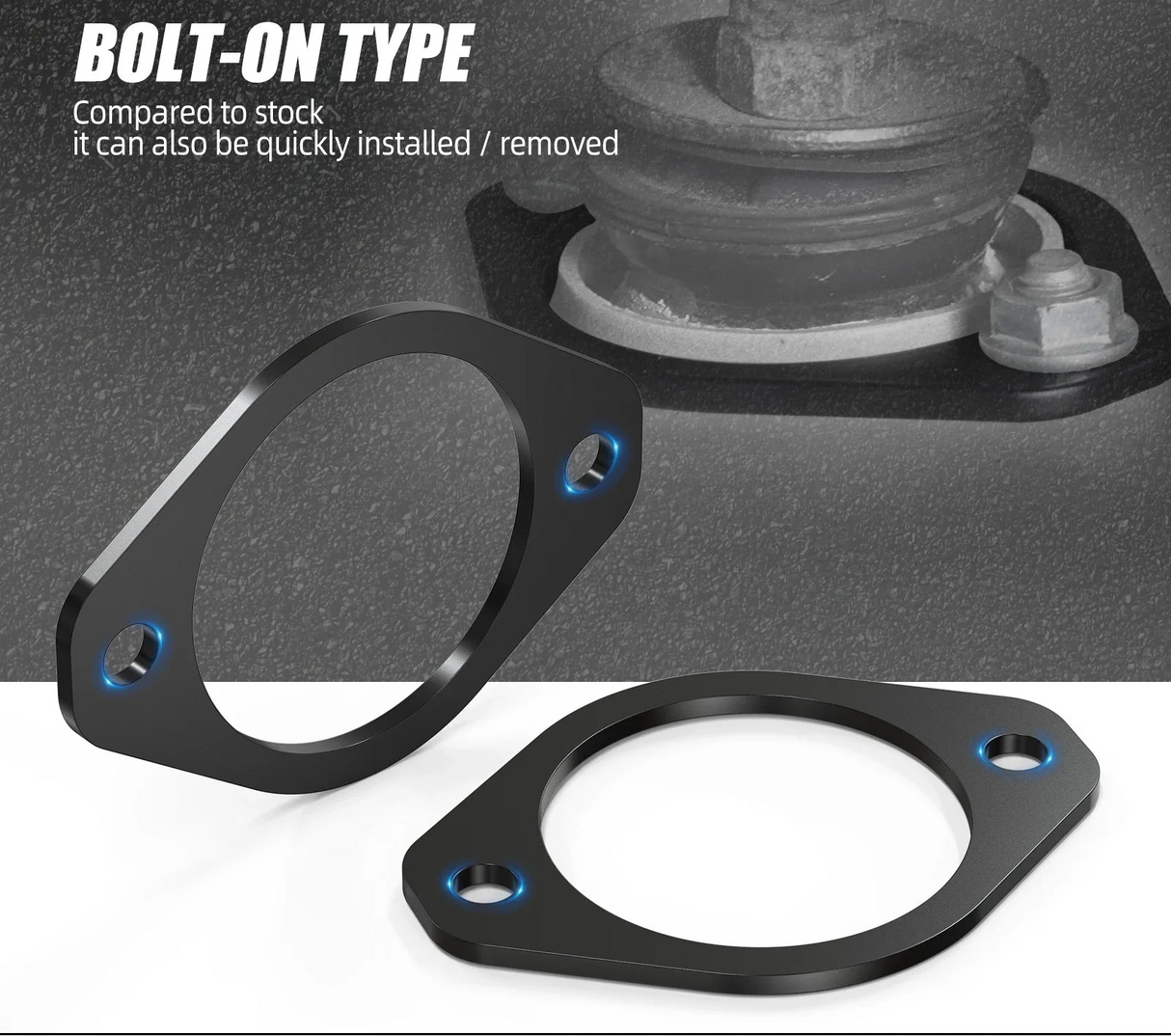 BMW 3 Series E30 E36 E46 / Z3 / Z4 E85 Complete Rear Upper 85A Polyurethane Shock Mounting Kit 10mm 1986 - 2008