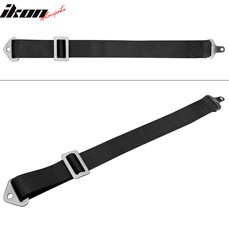 Universal Black 2" 5th Cam-lock Seat Belt Harness Nylon