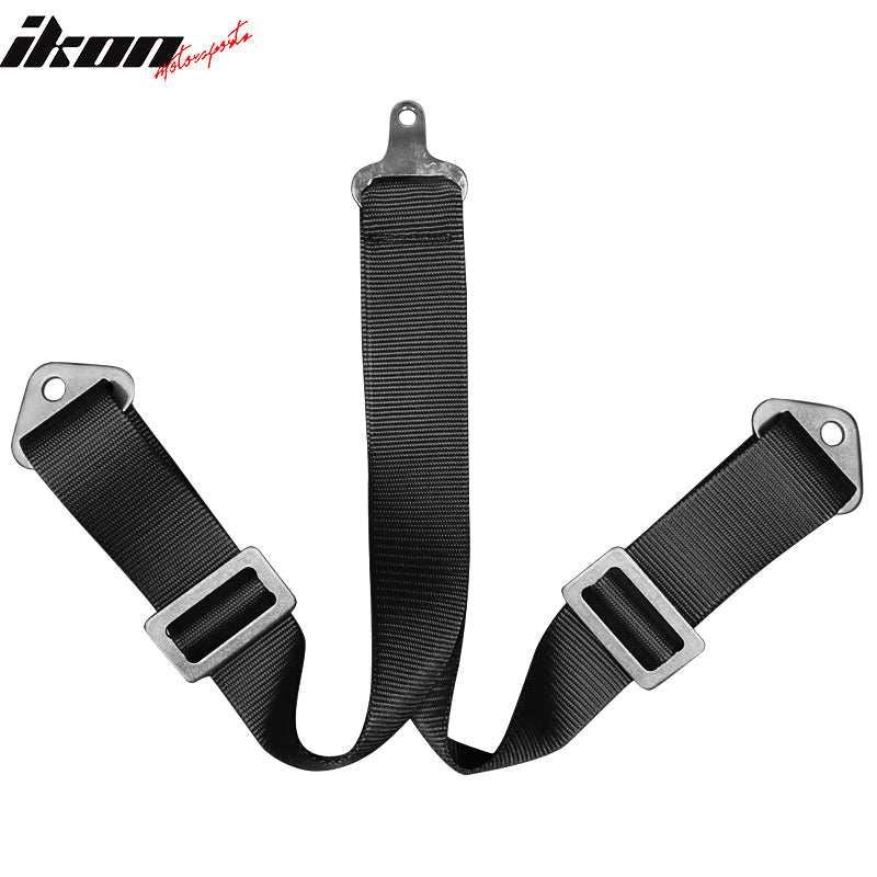 Universal Black 2" 6th Cam-lock Seat Belt Harness Nylon