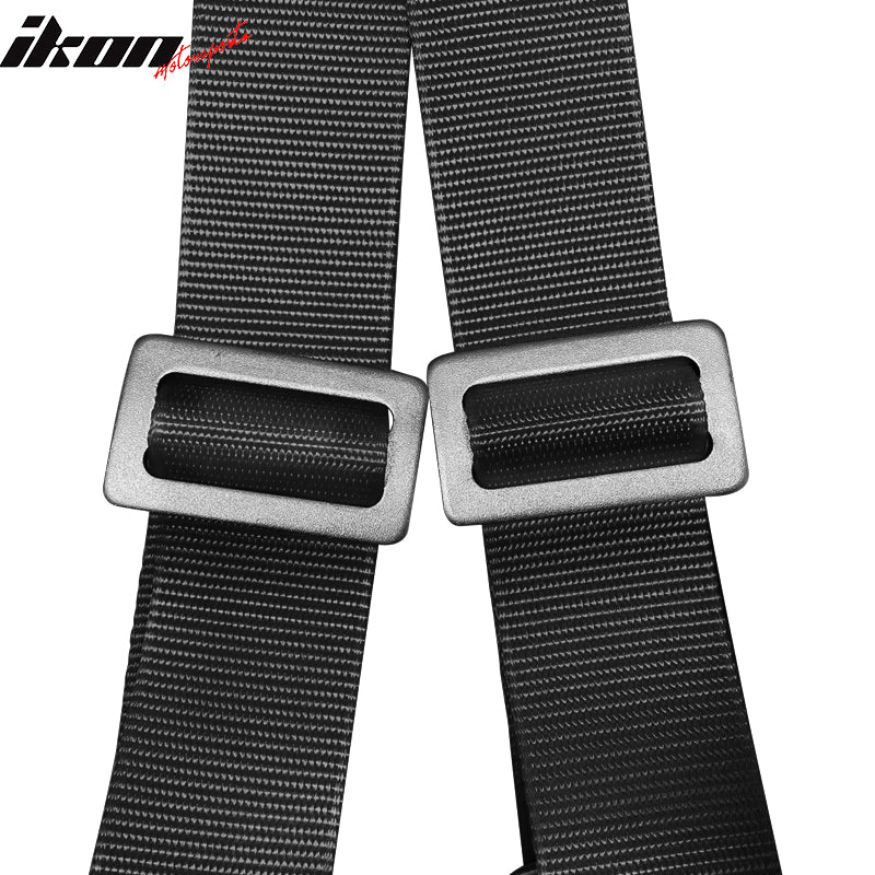Universal Black 2" 6th Cam-lock Seat Belt Harness Nylon
