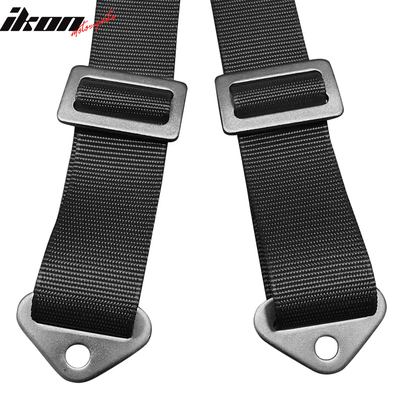 Universal Black 2" 6th Cam-lock Seat Belt Harness Nylon