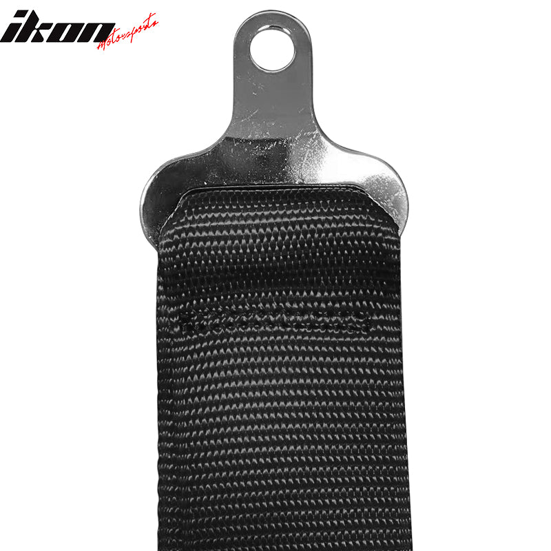 Universal Black 2" 6th Cam-lock Seat Belt Harness Nylon