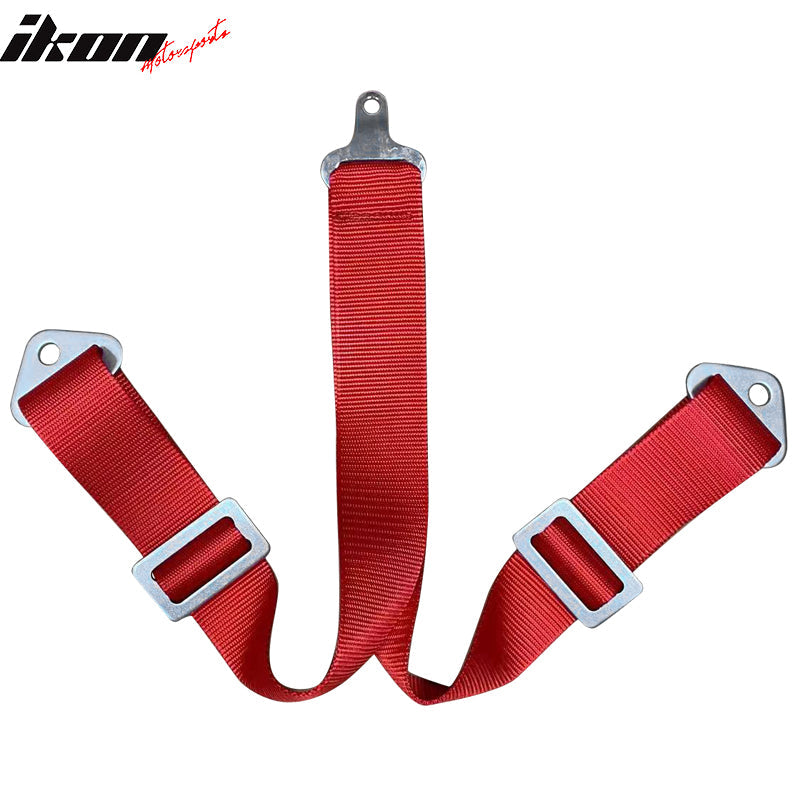 Universal Red 2" 6th Cam-lock Seat Belt Harness Nylon