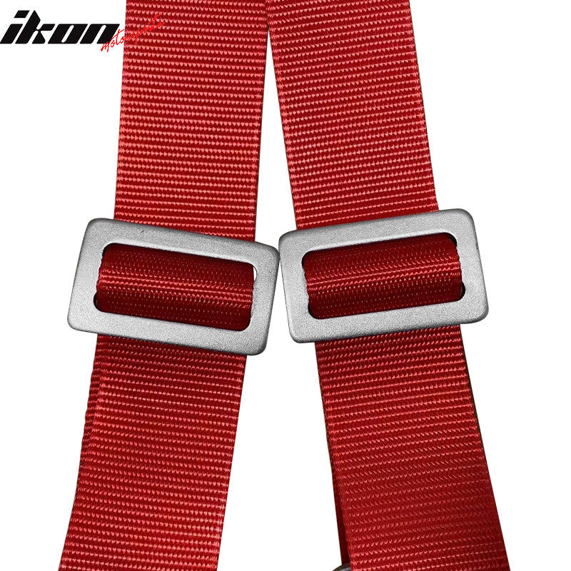 Universal Red 2" 6th Cam-lock Seat Belt Harness Nylon