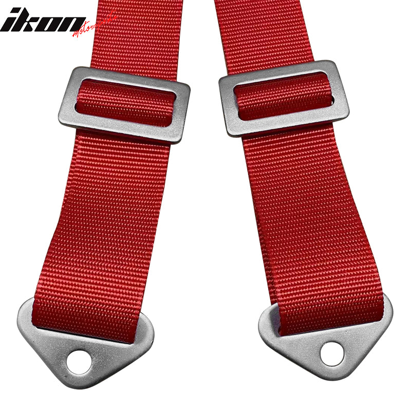 Universal Red 2" 6th Cam-lock Seat Belt Harness Nylon