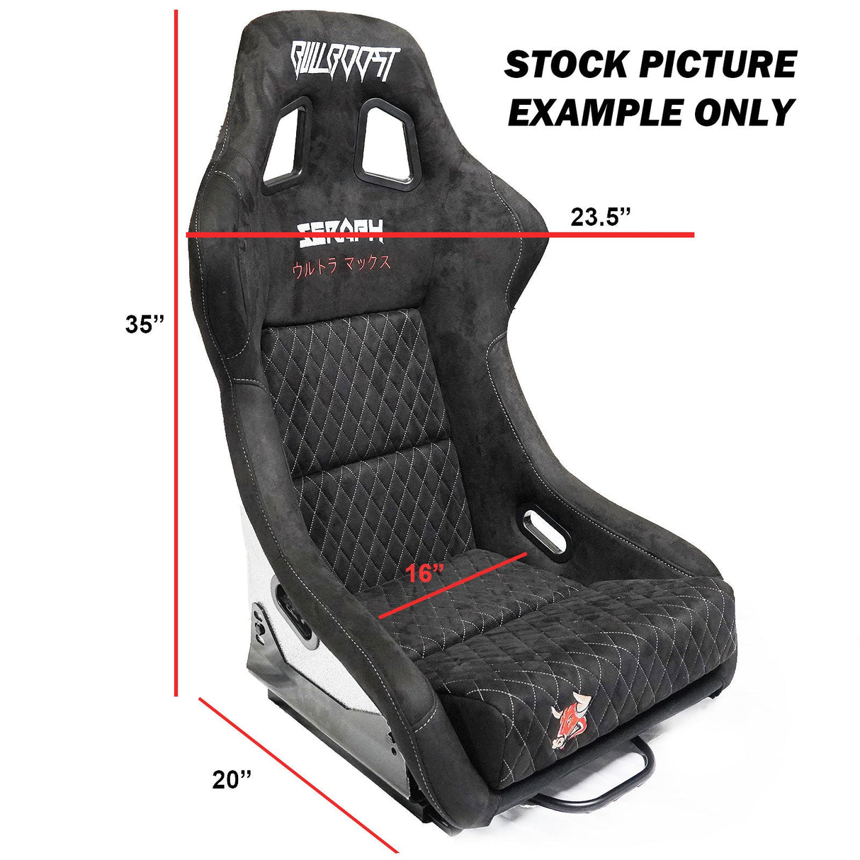 Crema Bull Boost Adjustable Racing Lowered Ultra Max Bucket Seat with Slider Rails