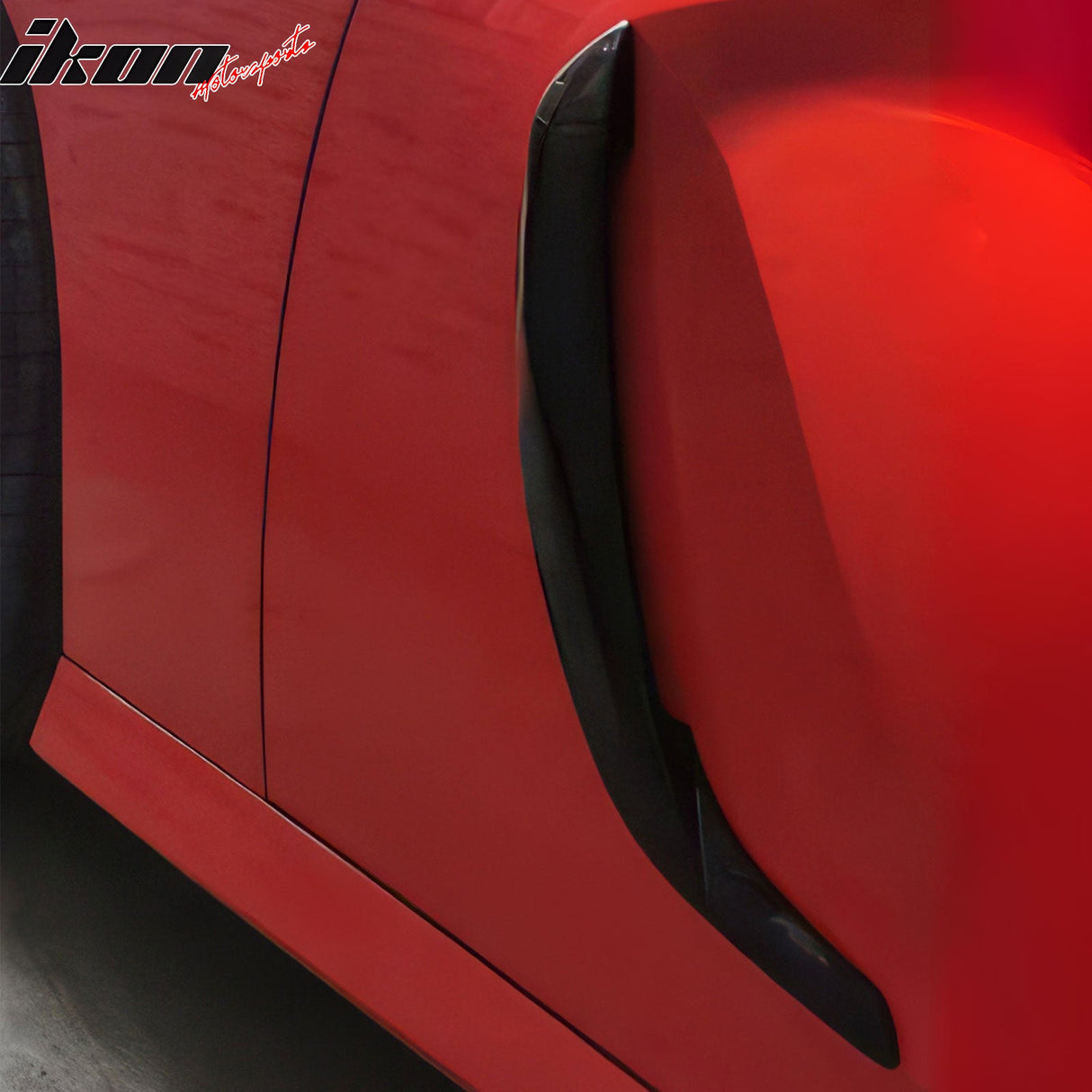 2011-2023 Dodge Charger IKON1 Style Side Fin Vents Gloss Black ABS