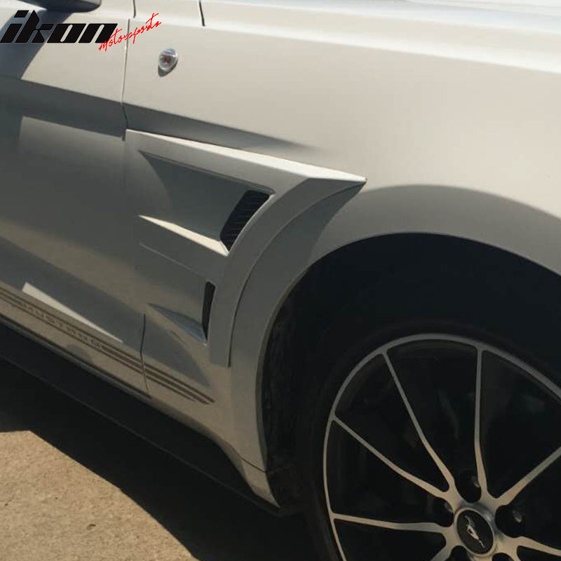 2015-2018 Ford Mustang Gray 3D Front Side Fender Guard Vents PP