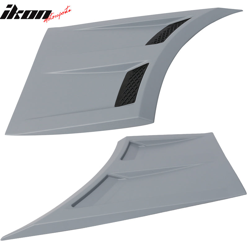 2015-2018 Ford Mustang Gray 3D Front Side Fender Guard Vents PP