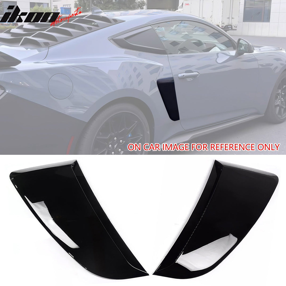 2024-2025 Ford Mustang IKON Style Gloss Black Fender Door Vent ABS