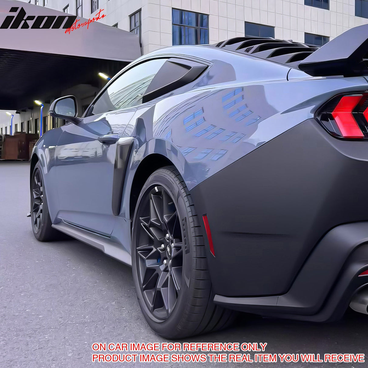 2024-2025 Ford Mustang IKON Style Gloss Black Fender Door Vent ABS