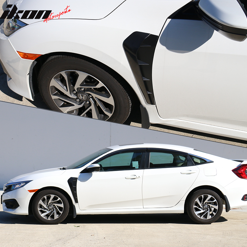 2016-2021 Honda Civic 10th TR Style Unpainted Side Fender Scoop PP