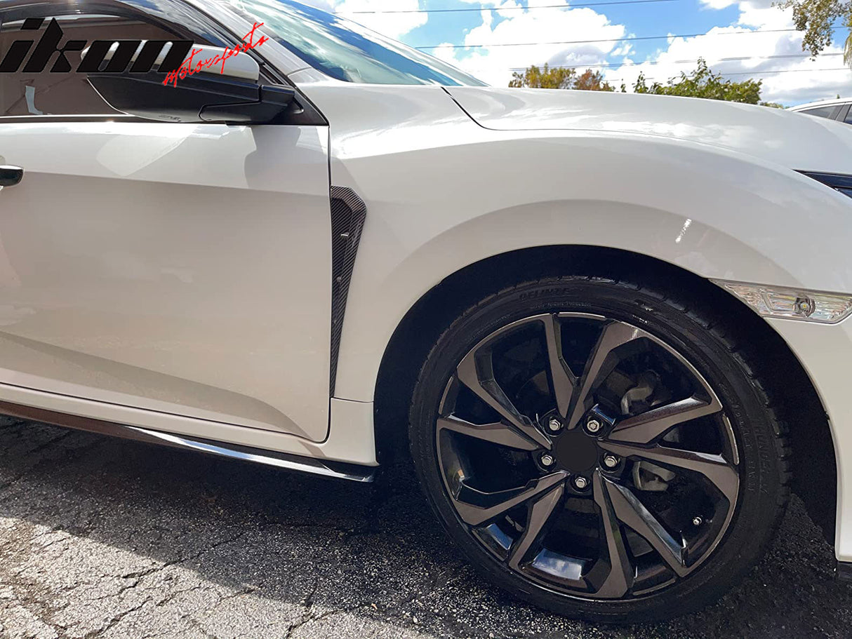 2016-2021 Honda Civic Type-R Style CF Hydro Dip Side Vent Fender ABS