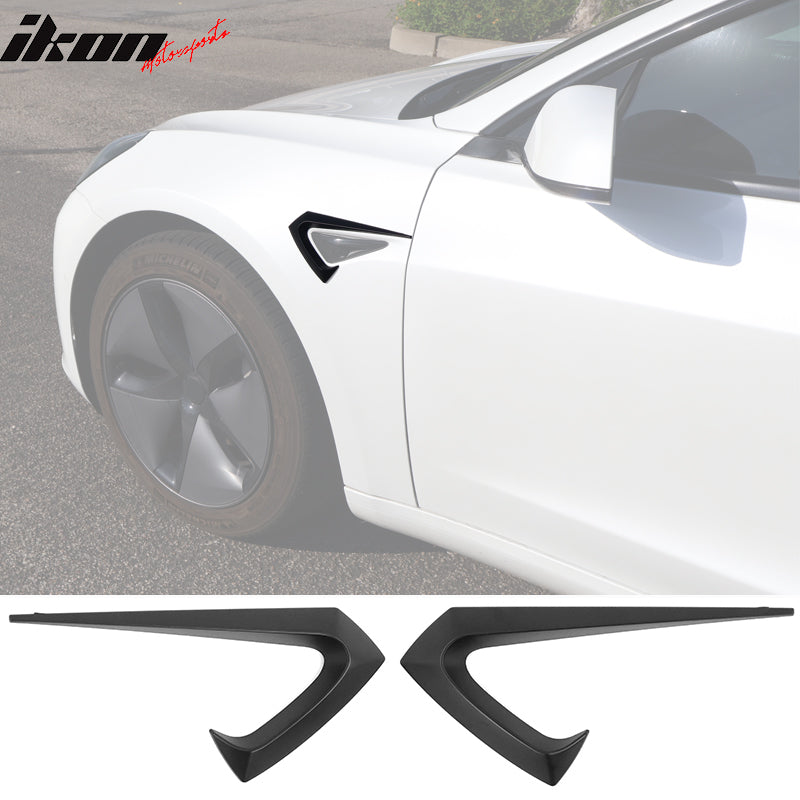 2017-2023 Tesla Model 3 Side Fender Camera Vent Cover Trim ABS