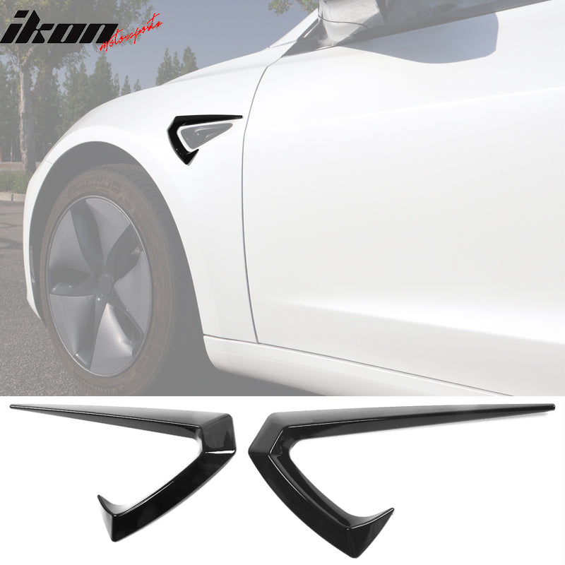 2017-2023 Tesla Model 3 Side Fender Camera Vent Cover Trim ABS