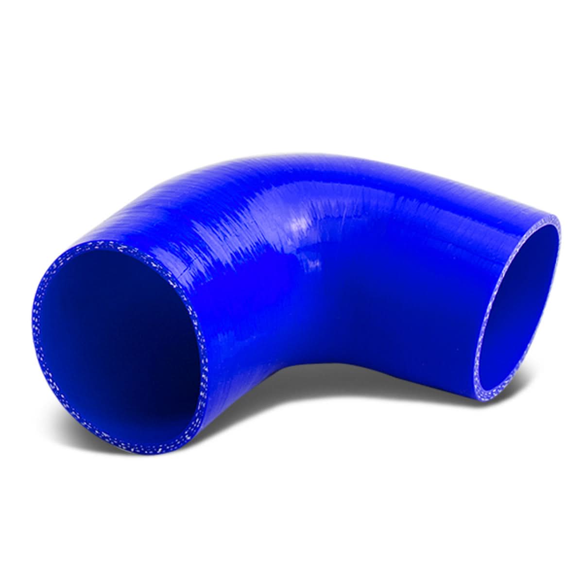2.50" to 3.00" 90 Degree Silicone Reducer Hose - 3-Ply Blue