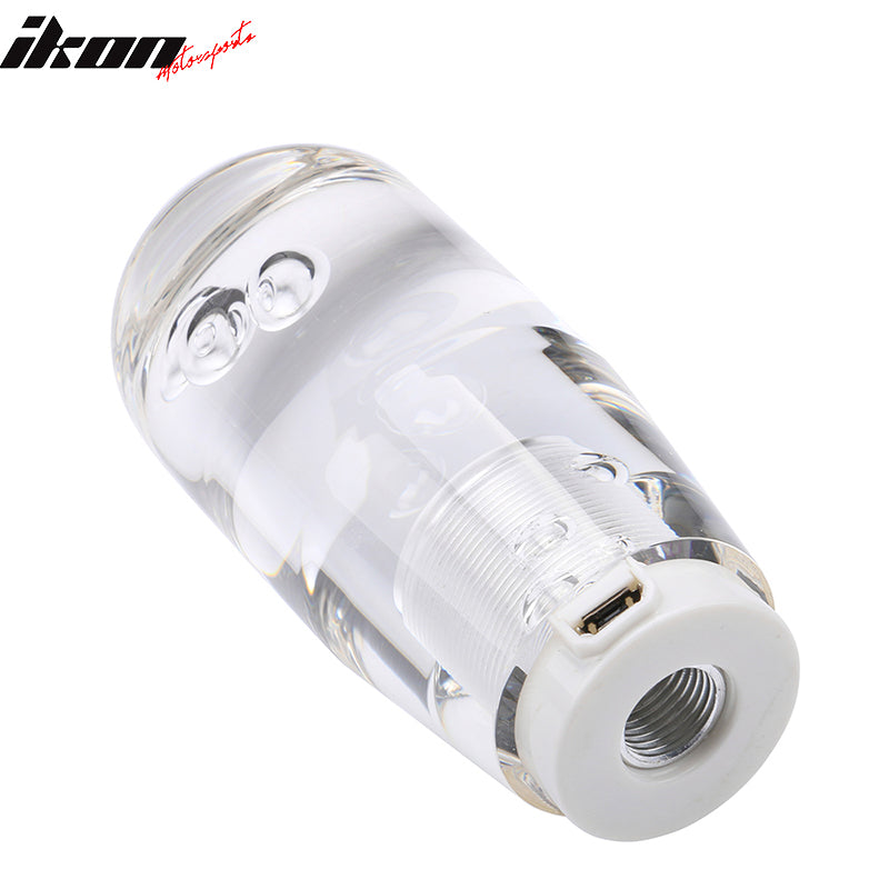 Universal LED RGB Shift Knob 10mm Transparent Bubble W Thread Adapters