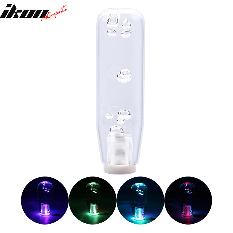 LED RGB Shift Knob 15mm Transparent Bubble W/ Thread Adapters