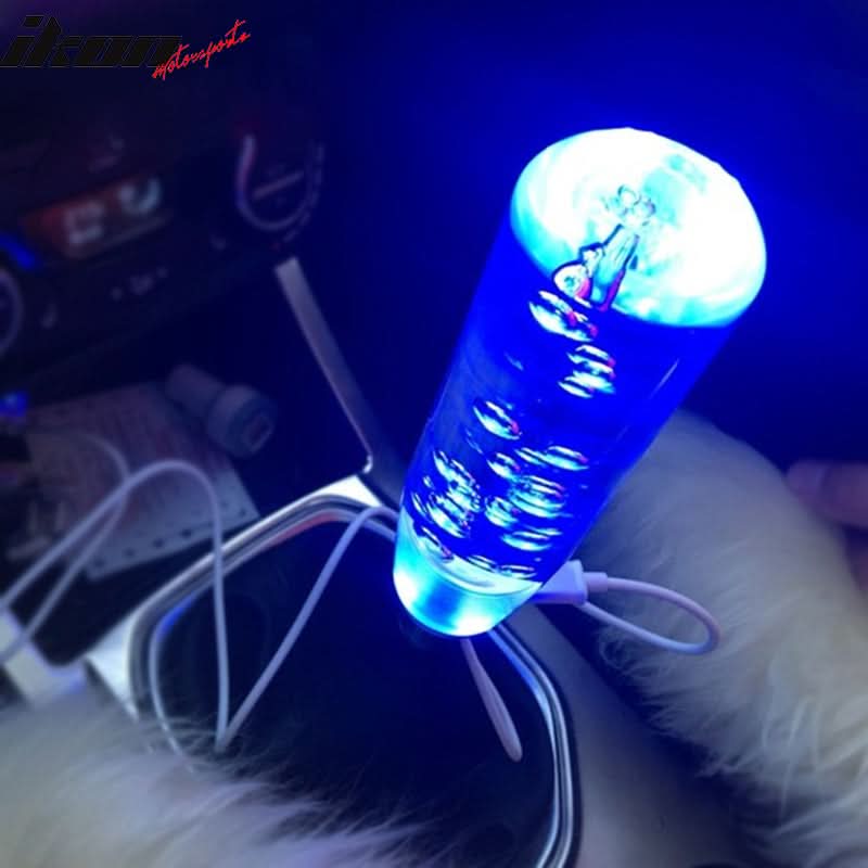 LED RGB Shift Knob 15mm Transparent Bubble W/ Thread Adapters