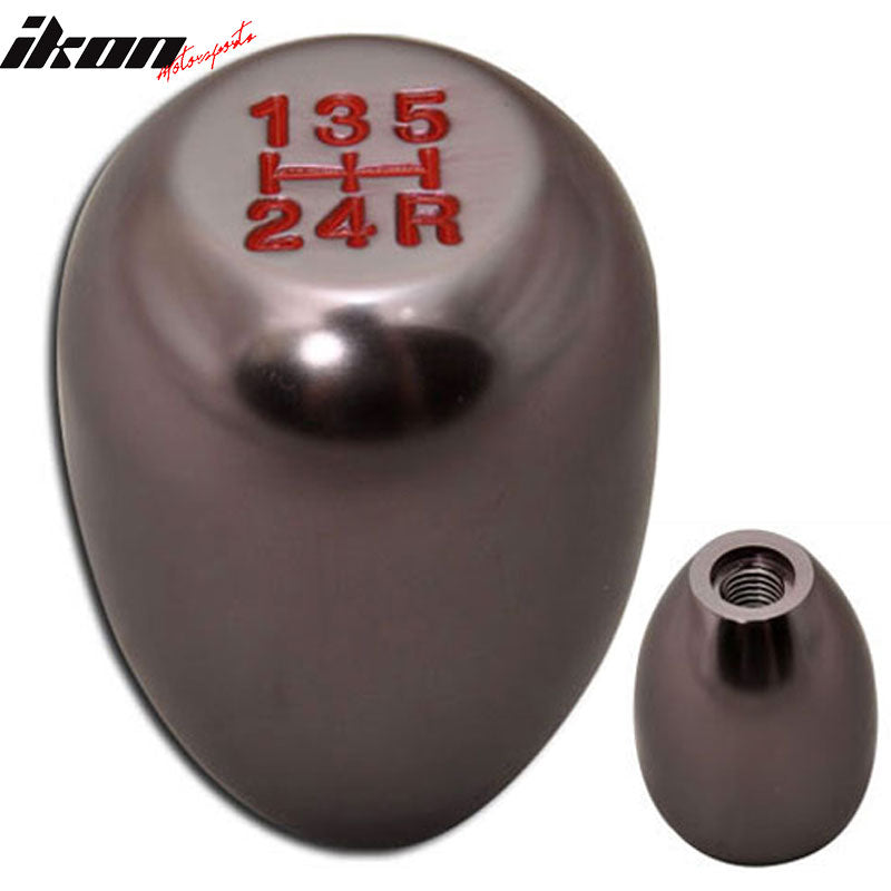 Gunmetal M8X1.25 Manual Transmission T-R Gear Shift Knob 5 Speed JDM