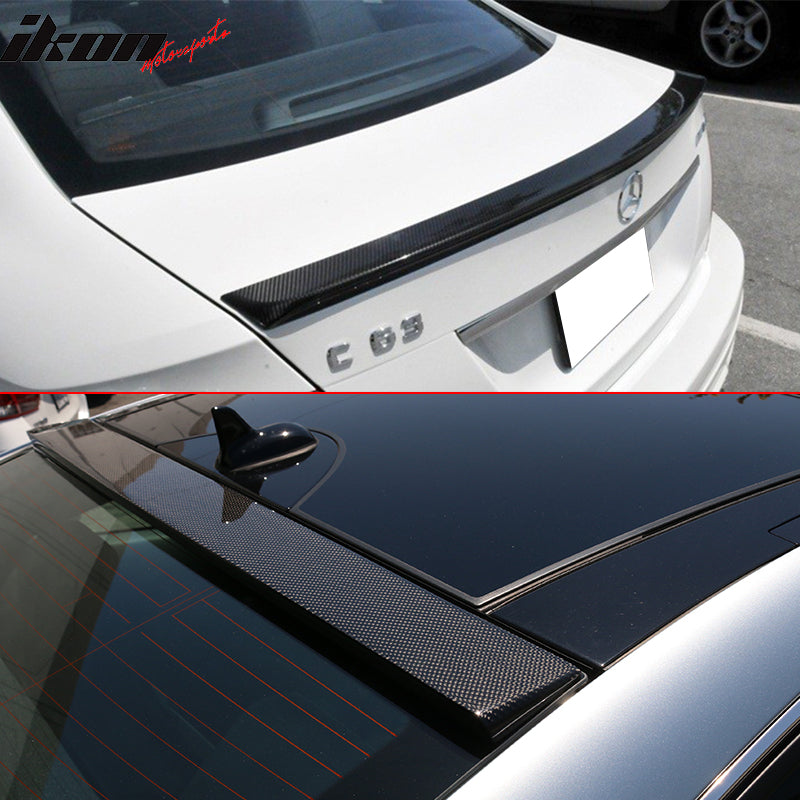 2012-2015 Benz C-Class W204 OE Style Roof Trunk Spoiler Carbon Fiber