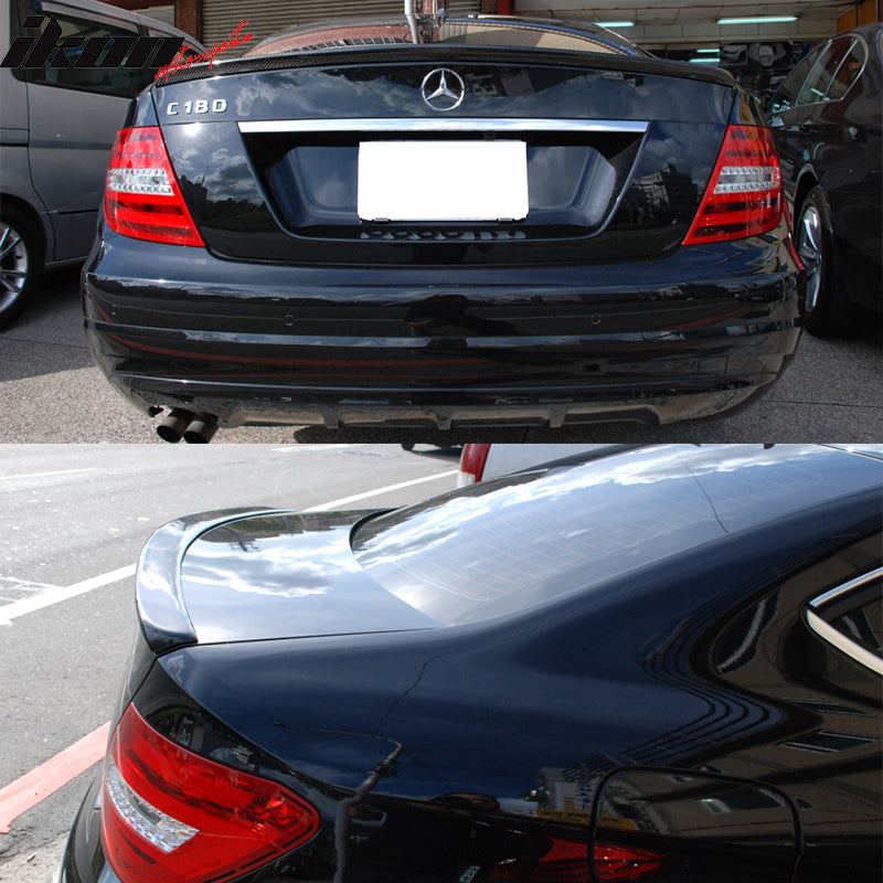 2012-2015 Benz C-Class C204 A Style Trunk Spoiler Wing Carbon Fiber