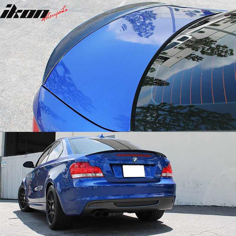 2007-2011 BMW E82 1-Series Coupe P Style Trunk Spoiler Carbon Fiber