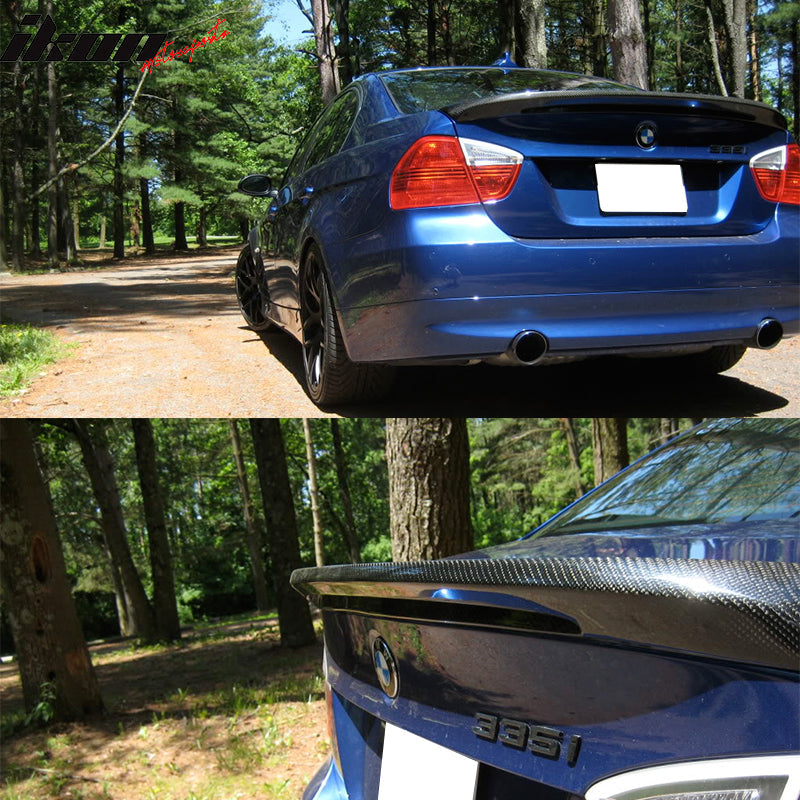 2006-2011 BMW E90 3-Series Sedan M-T Style Trunk Spoiler Carbon Fiber