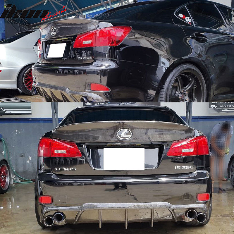 2006-2013 Lexus IS250 IS350 ISF IK Style Trunk Spoiler Carbon Fiber