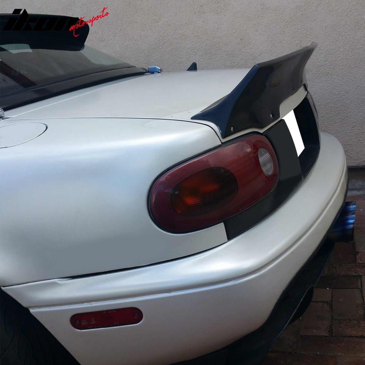 1990-1997 Mazda Miata RB Rocket Style Add-on Black Trunk Spoiler PU