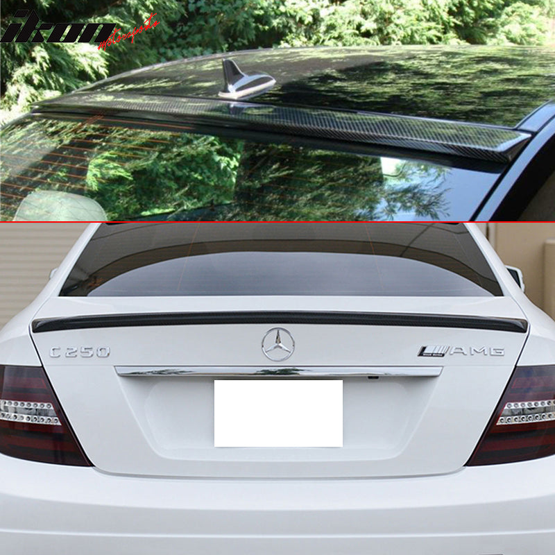 2008-2014 Benz C-Class W204 OE Style Roof Trunk Spoiler Carbon Fiber
