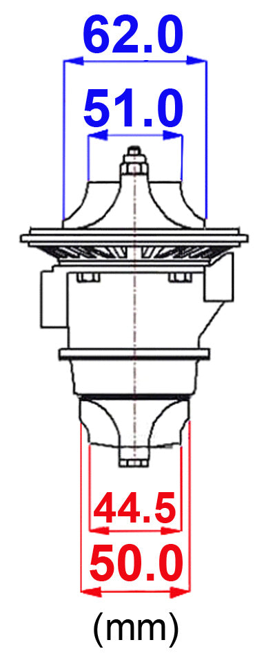 SPA5144 - K04 0064 CHRA replacement/upgrade turbocharger optimized billet compressor wheel design