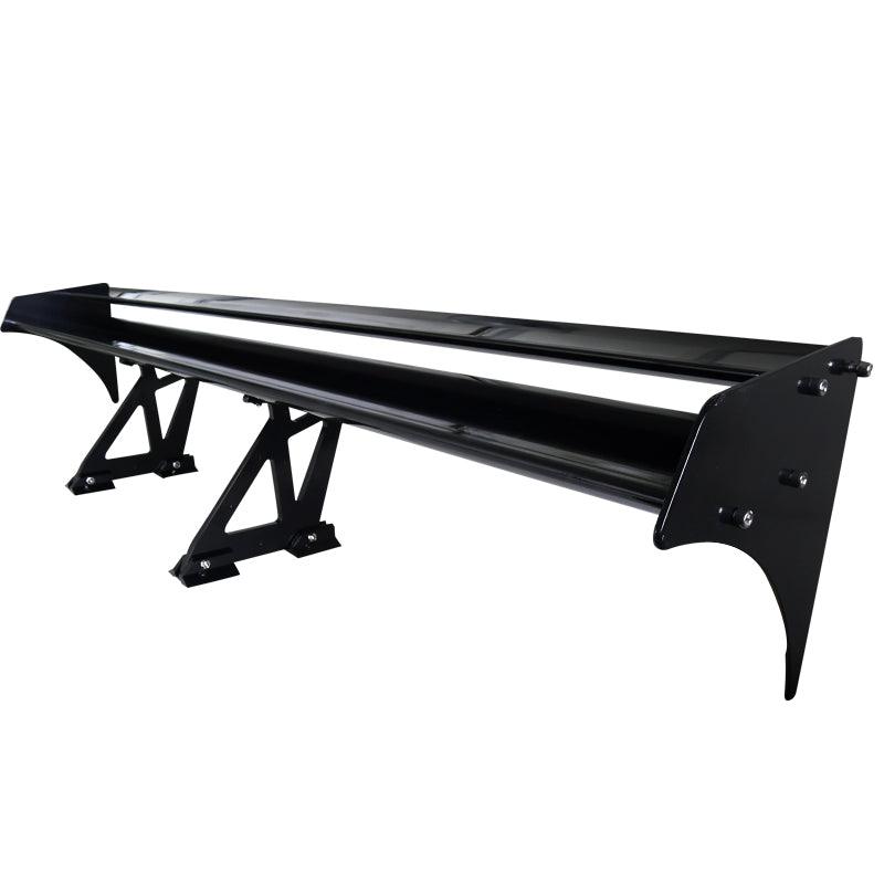 Spec-D Universal F1 / GT Trunk Wing & Spoiler (52" Wide) Black Aluminum