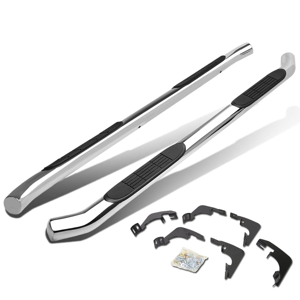 2015-2024 Chevrolet Colorado GMC Canyon 3" Round Nerf Bars - Silver
