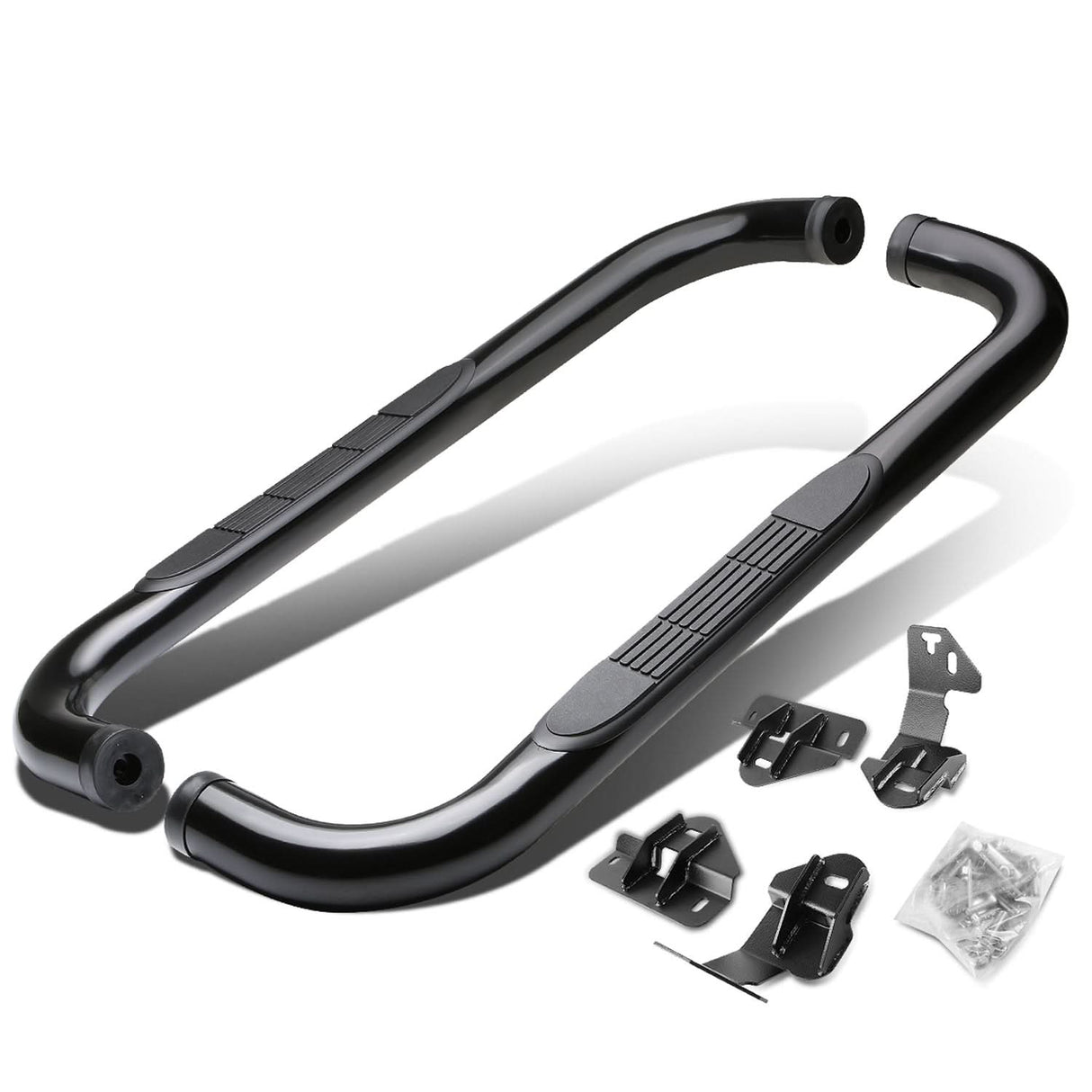 2009-2014 Ford F-150 Regular Cab 3" Round Nerf Bars - Black