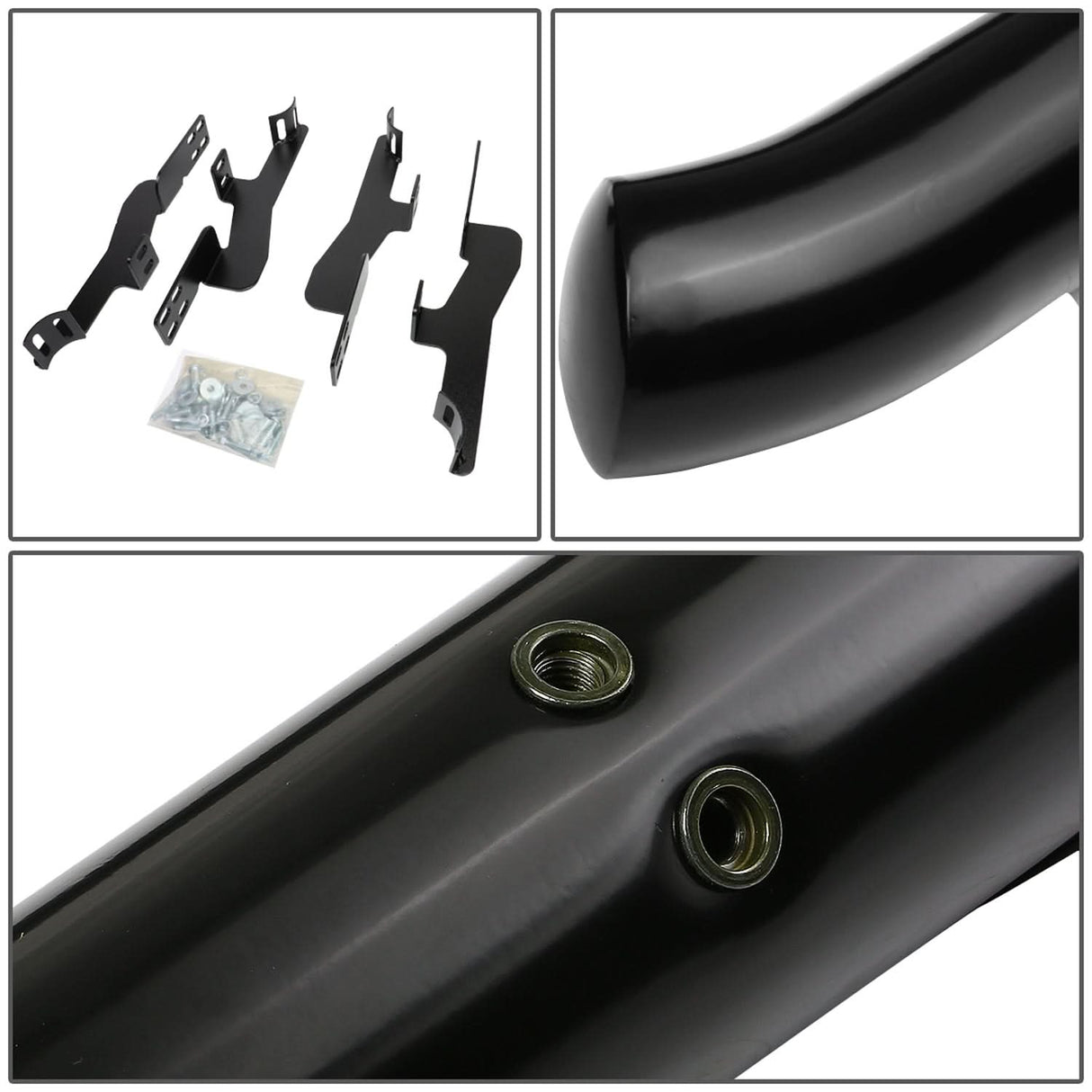 01-06 Acura MDX / 03-08 Honda Pilot 3" Round Nerf Bar Step Bar Black