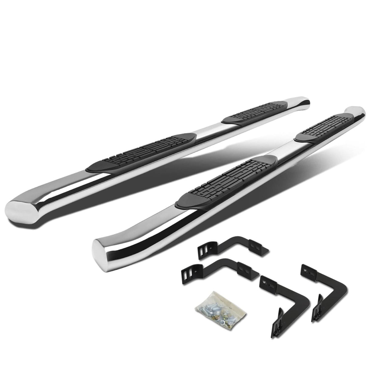 05-16 Nissan Frontier 4" Oval Nerf Bars - Silver