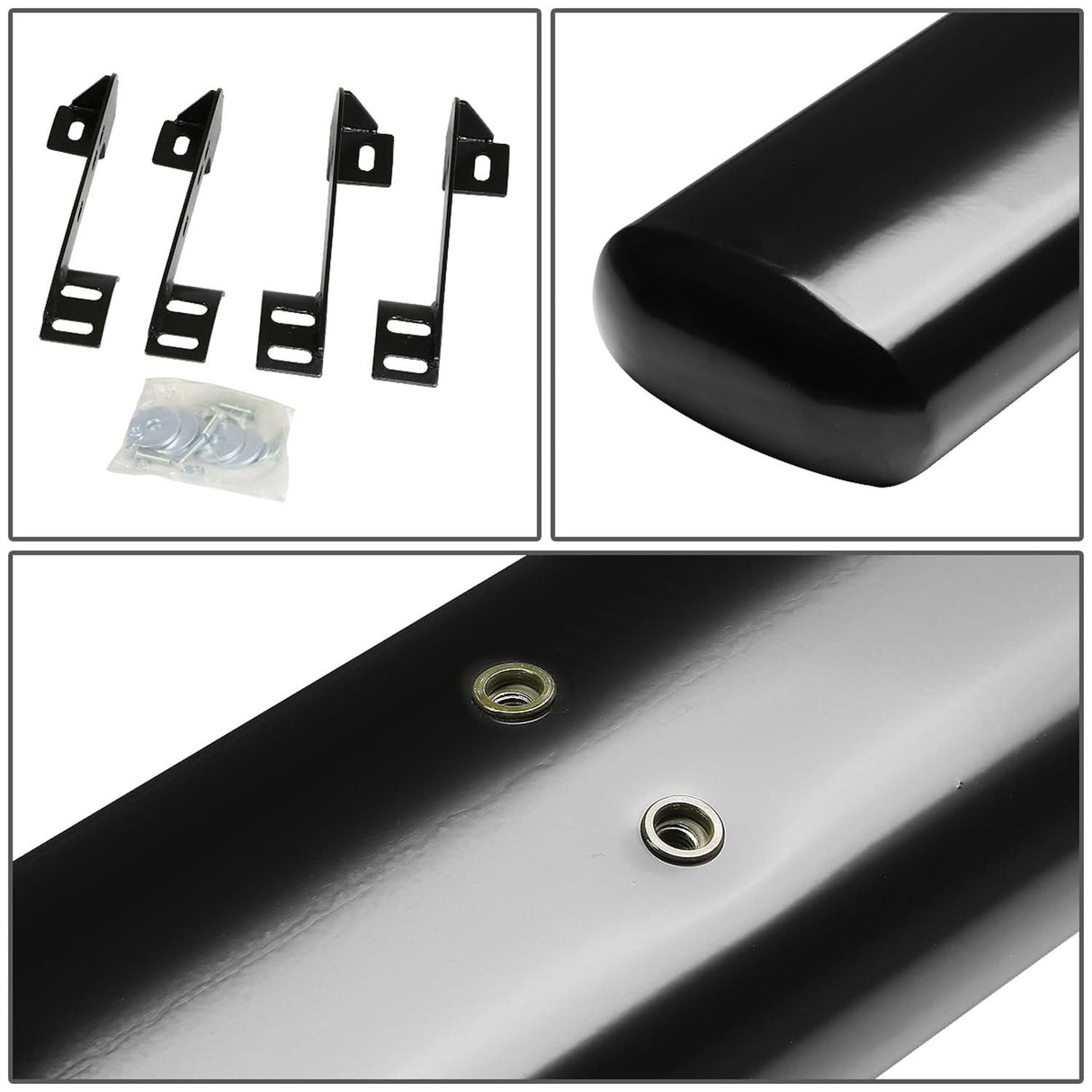99-16 Chevy Silverado GMC Sierra 5" Oval Nerf Bars Regular Cab Black