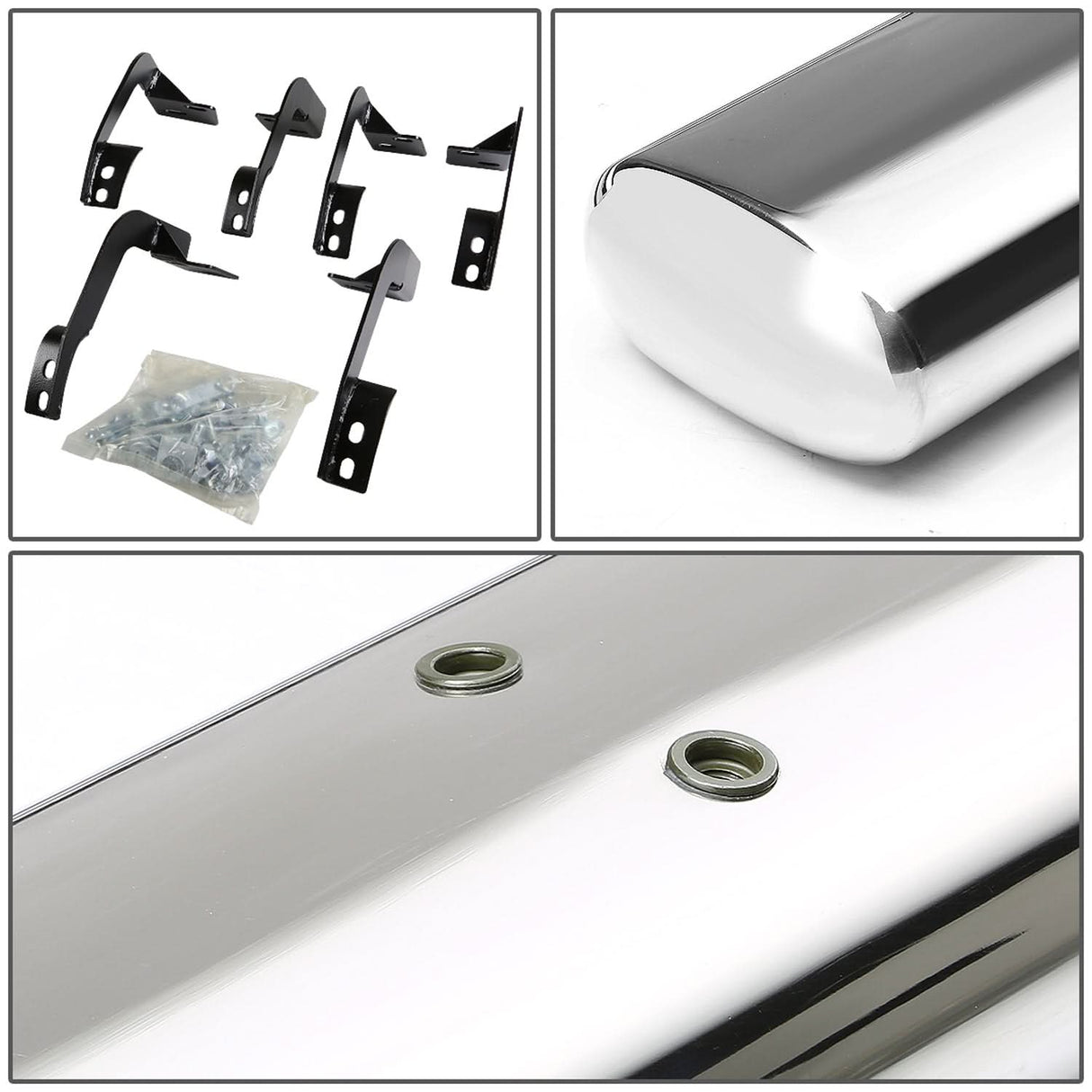2009-2016 Dodge Ram 1500 2500 3500 5" Oval Nerf Bar Step Bar Silver