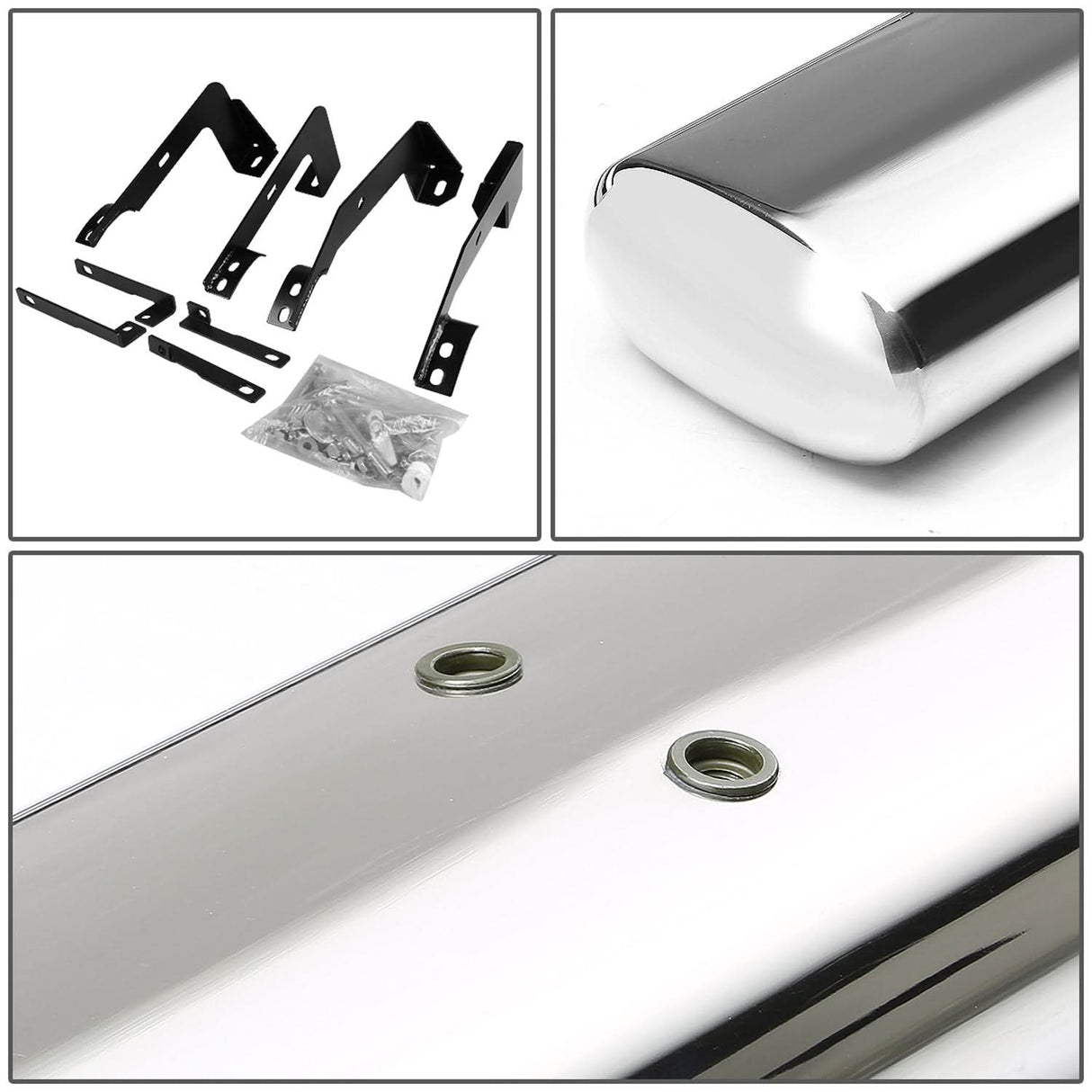 02-09 Dodge Ram 1500/2500/3500 5" Oval Silver Nerf Bars - Quad Cab