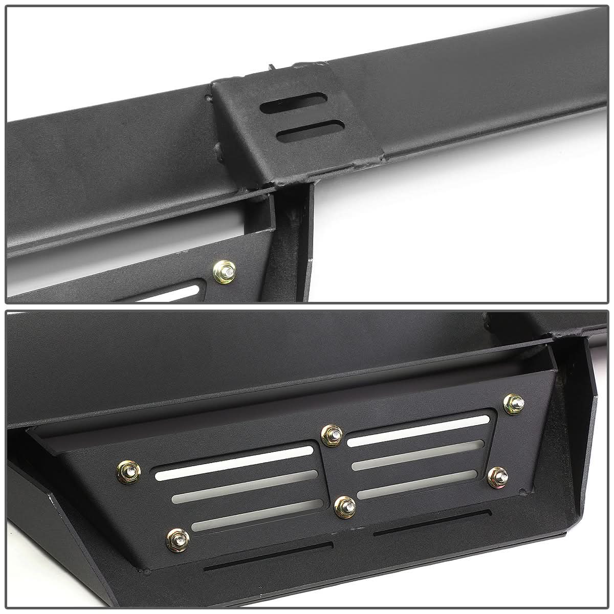 2007-2016 Jeep Wrangler 4-Door Step Down Nerf Bars - Black