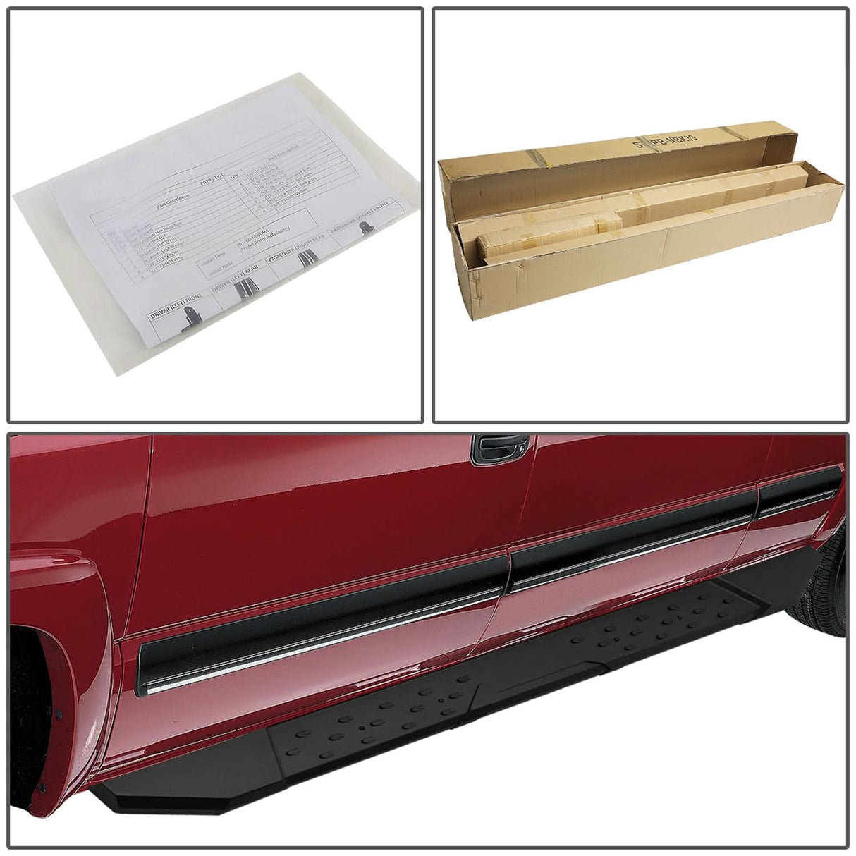 2015-2024 Chevrolet Colorado 5.5" Black Nerf Bars Extended Cab