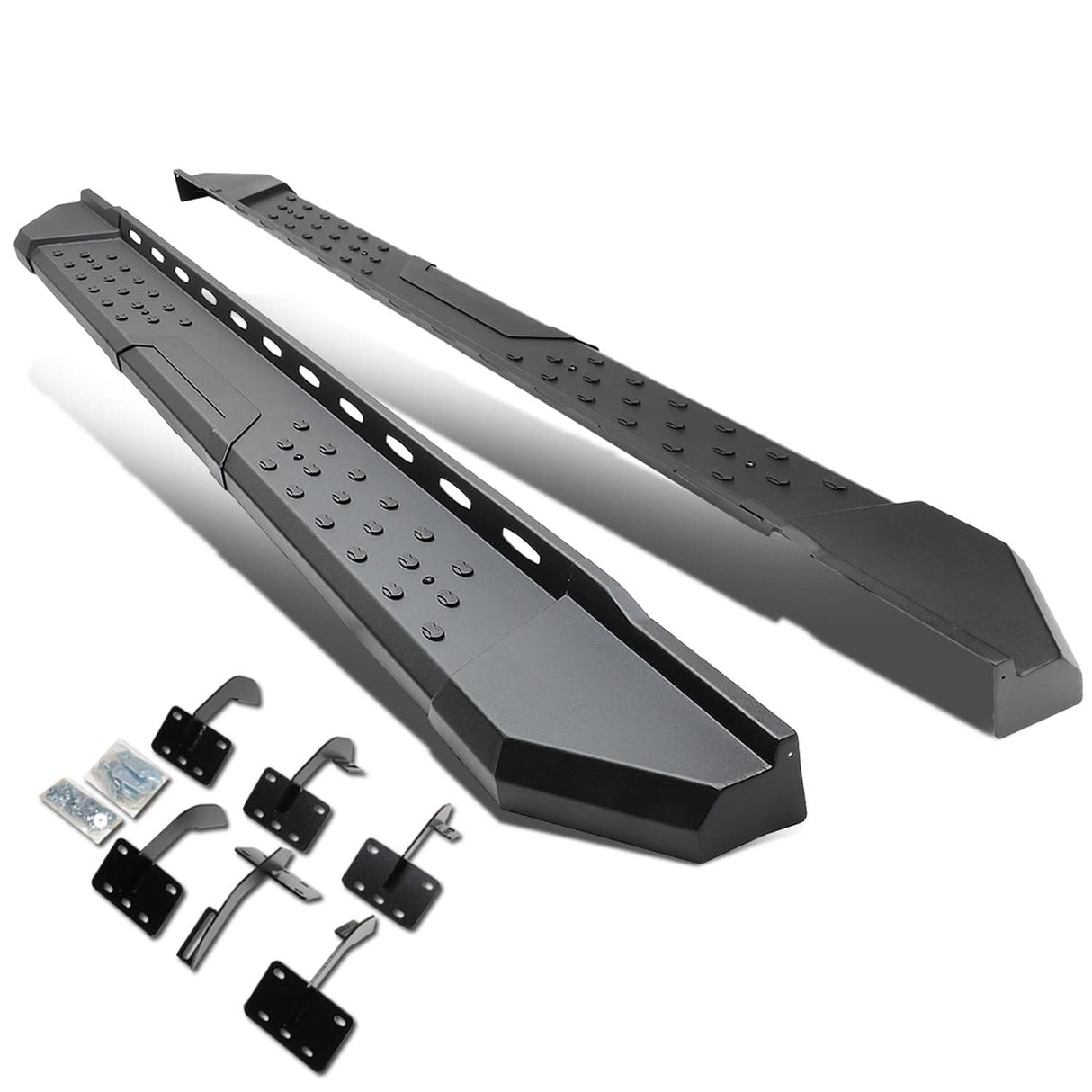 2019 RAM 1500 Crew Cab 5.5" Straight Nerf Bars with Brackets Black