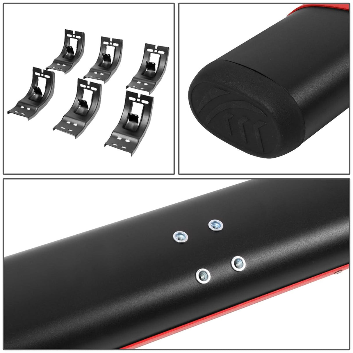 09-20 Dodge RAM 1500/2500/3500 Crew Cab 5" Nerf Bars - Black/Red